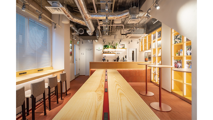 日本橋にオープンしたサステナブルコーヒーのGOOD COFFEE FARMS Cafe & Bar店舗内画像