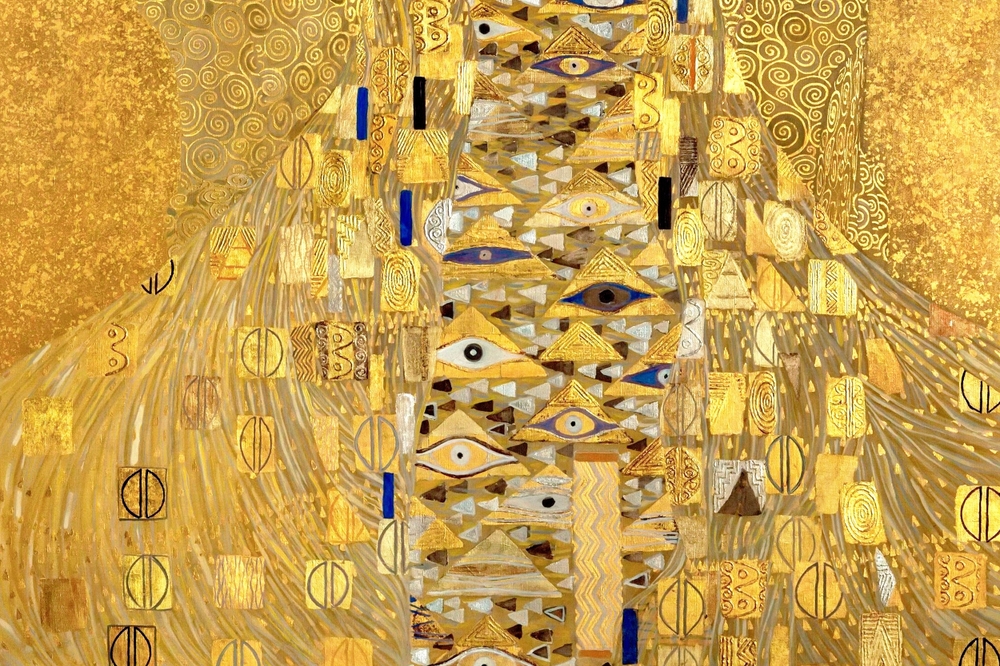 グスタフ・クリムトの有名な絵画の背景、アデル・ブロッホ=バウアーの肖像画Iデザイン。