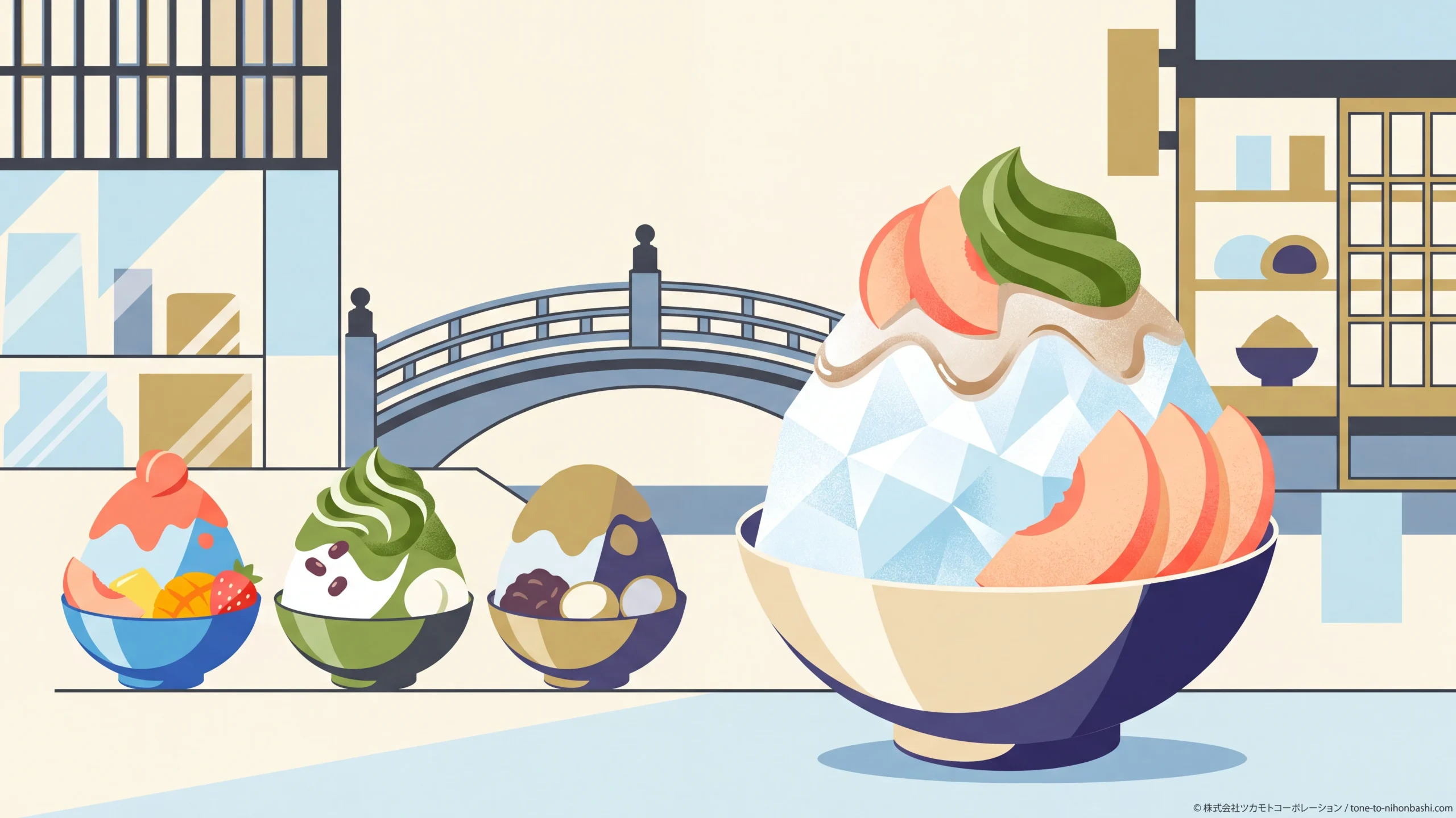 日本橋・室町のかき氷を表す図解