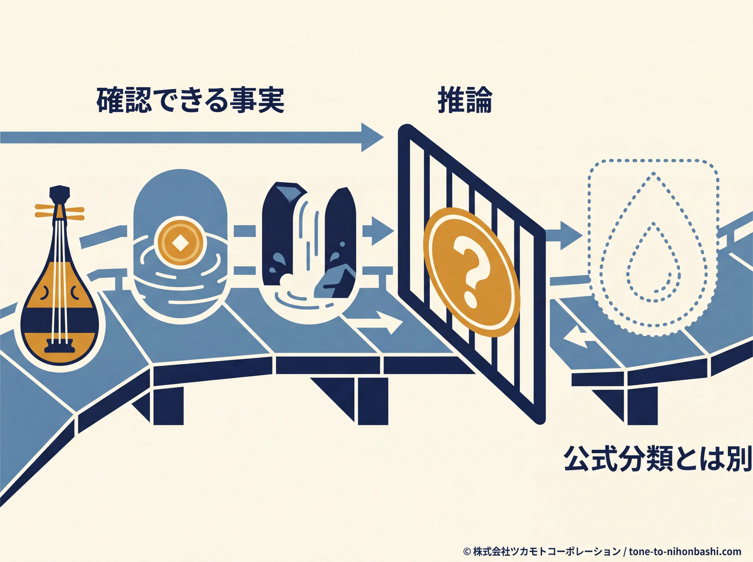 確認事実と推論の境界図