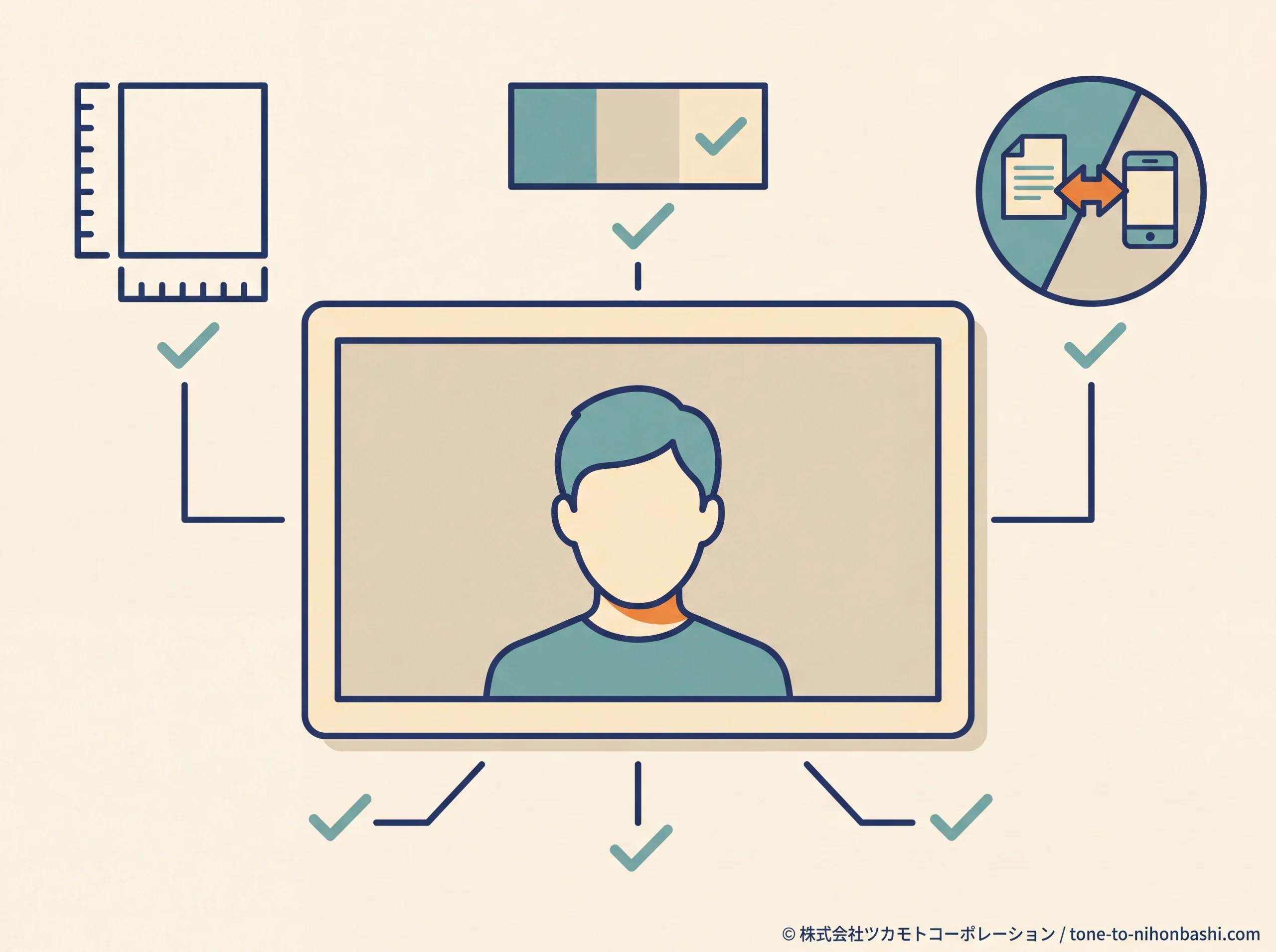 証明写真の提出条件を確かめる図