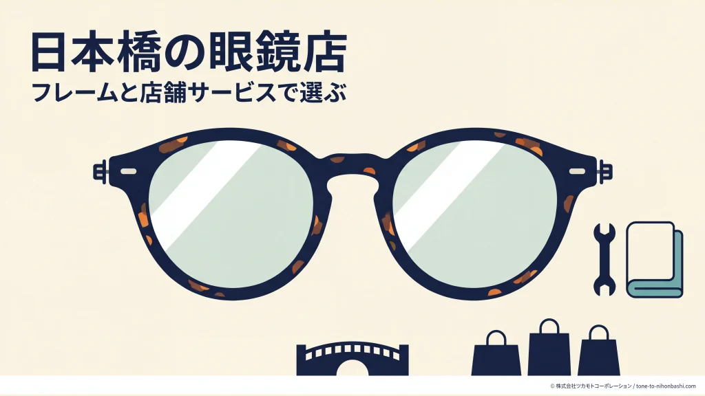 日本橋でフレームとサービスから眼鏡店を選ぶ