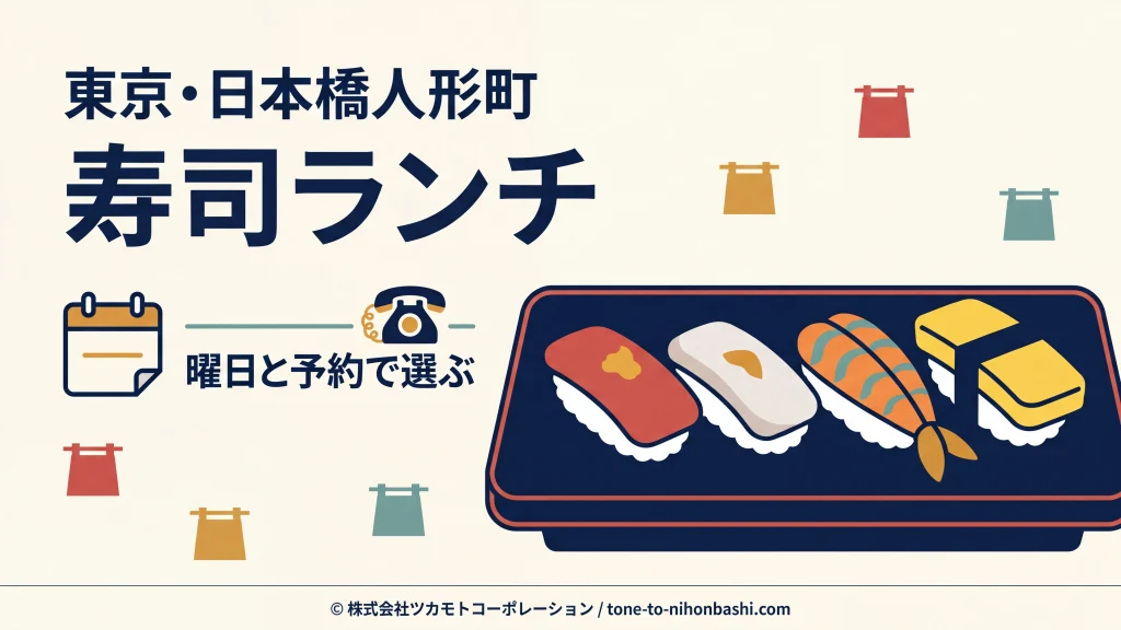 人形町で寿司ランチを曜日と予約から選ぶ案内
